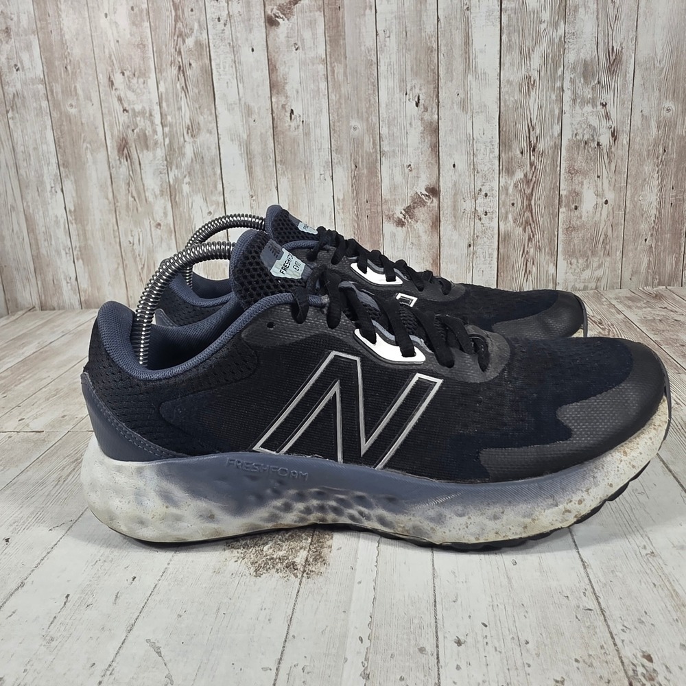 New Balance Fresh Foam‎ EVOZ Mens Running Shoes Black Grey MEVOZLK Size 8.5